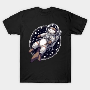 Otter Astronaut Drifting in Space T-Shirt